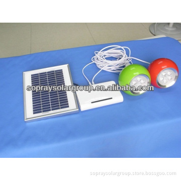 Portable 5w small solar power system solar lighting system with LED lights